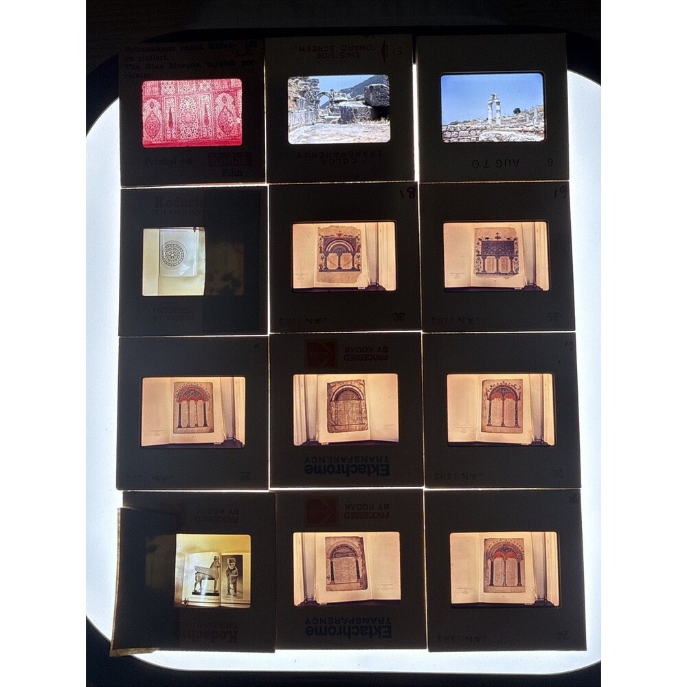 Vintage Kodak Ektachrome 35mm Slides Lot 12 1970 History Art Architecture Ruins